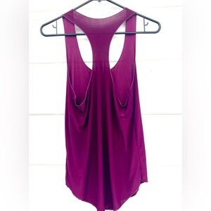 Onzie Glossy Workout Yoga Tank Top Singlet Pink Purple Racerback OS